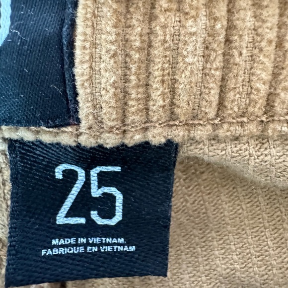 BDG Women's Corduroy Pants Mom High Rise Size 25 Khaki Tan Academia Preppy Urban - Picture 14 of 16